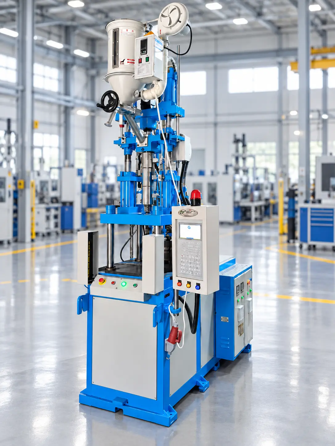 Vertical insert injection moulding machine